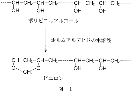 ビニロンの合成の化学反応式