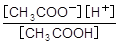 酢酸の電離定数