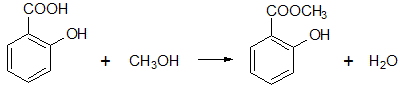 サリチル酸とメタノールの反応