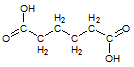 アジピン酸の構造式