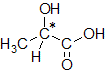 乳酸の構造式