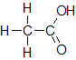 酢酸分子CH3COOHの構造式