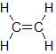 エチレン分子C2H4の構造式
