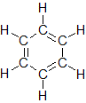 ベンゼン分子C6H6の構造式